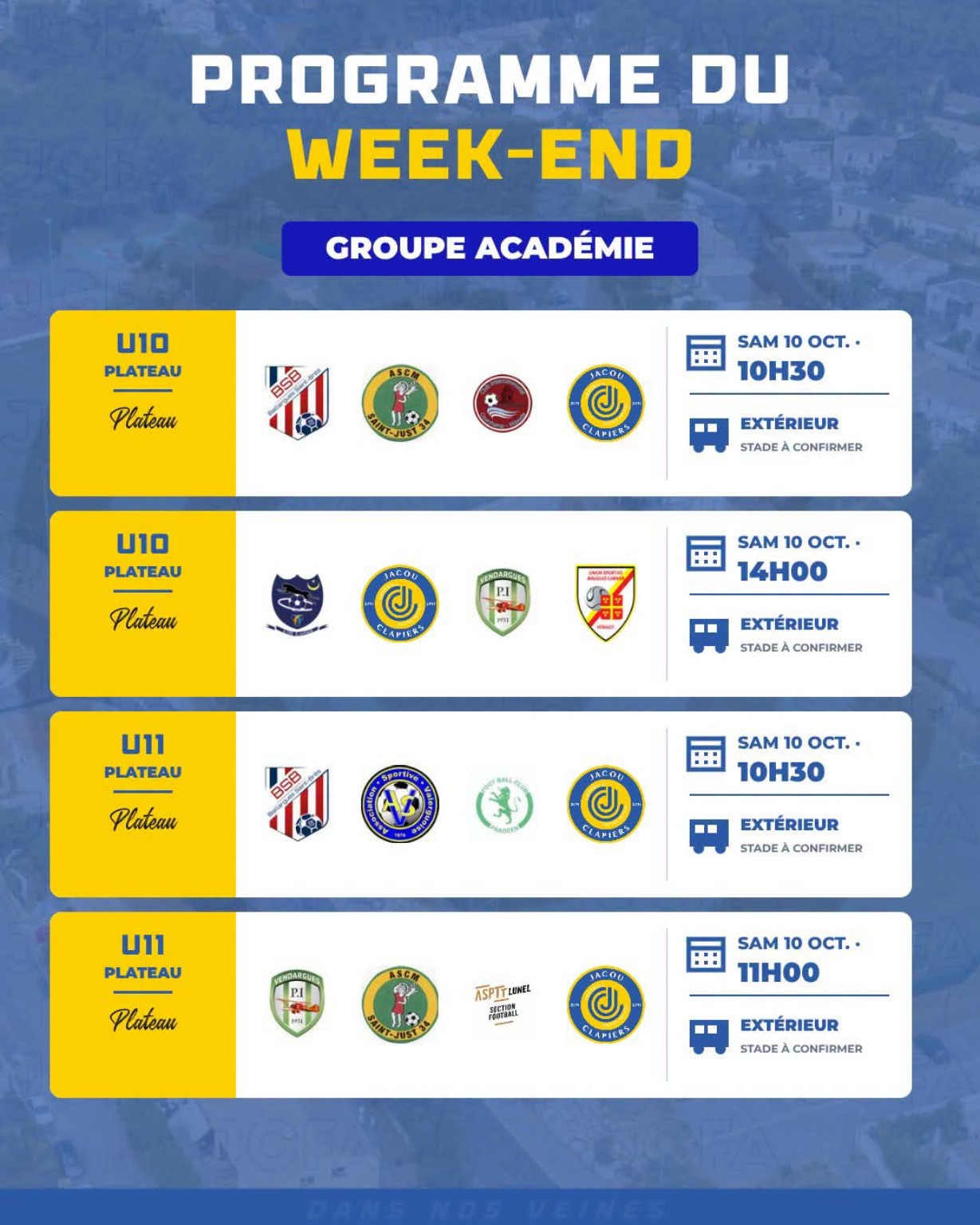Académie : U10 et U11