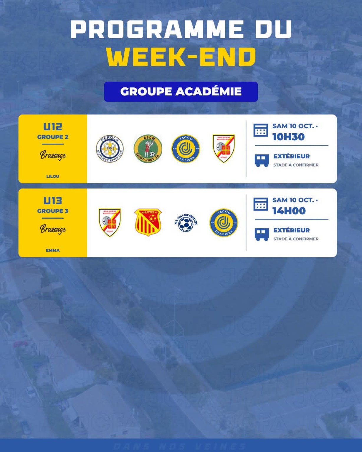 Académie : U12 et U13