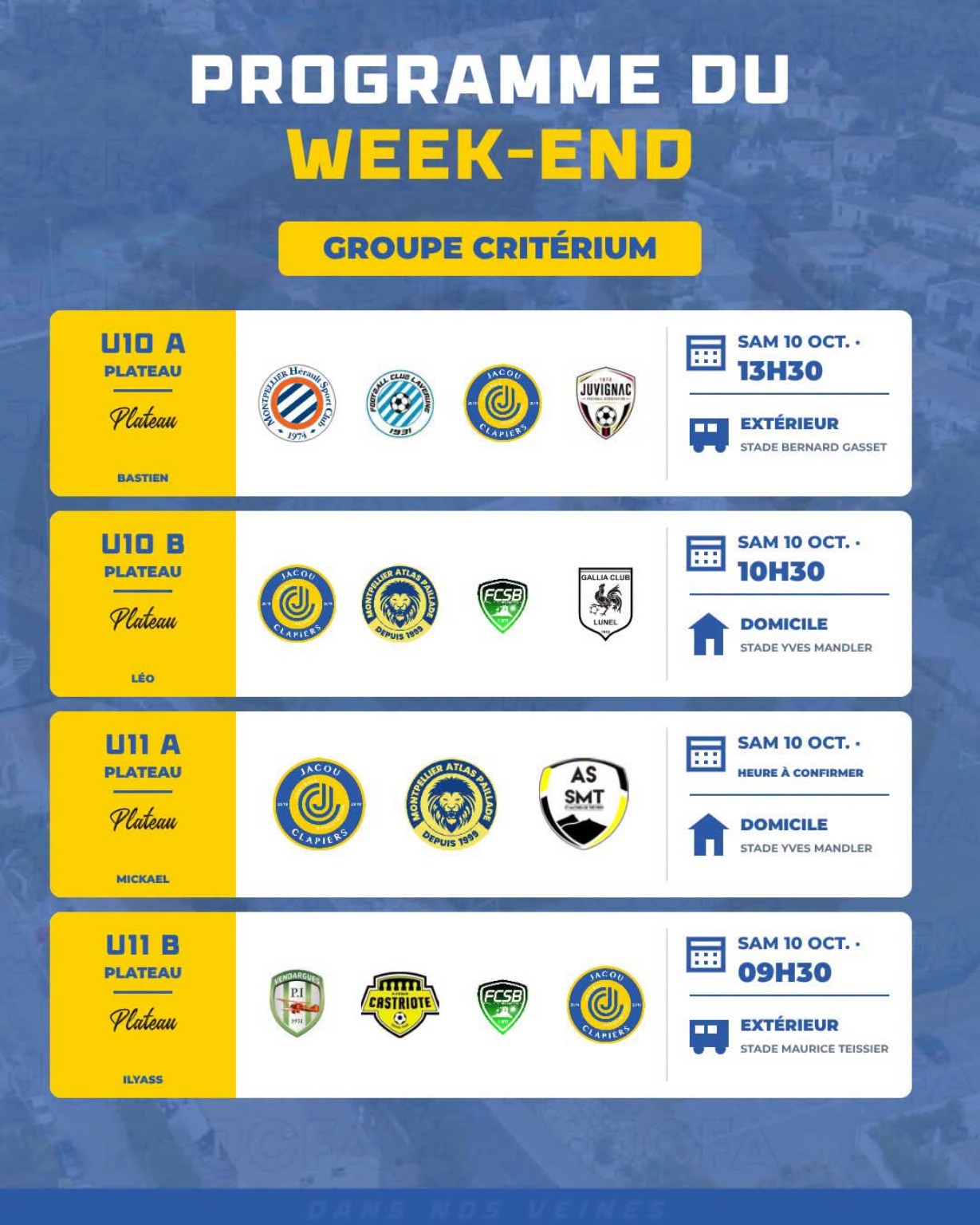 Critérium : U10 et U11
